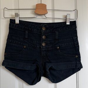Mossimo Supply Co. High Waist Black Denim Shorts
